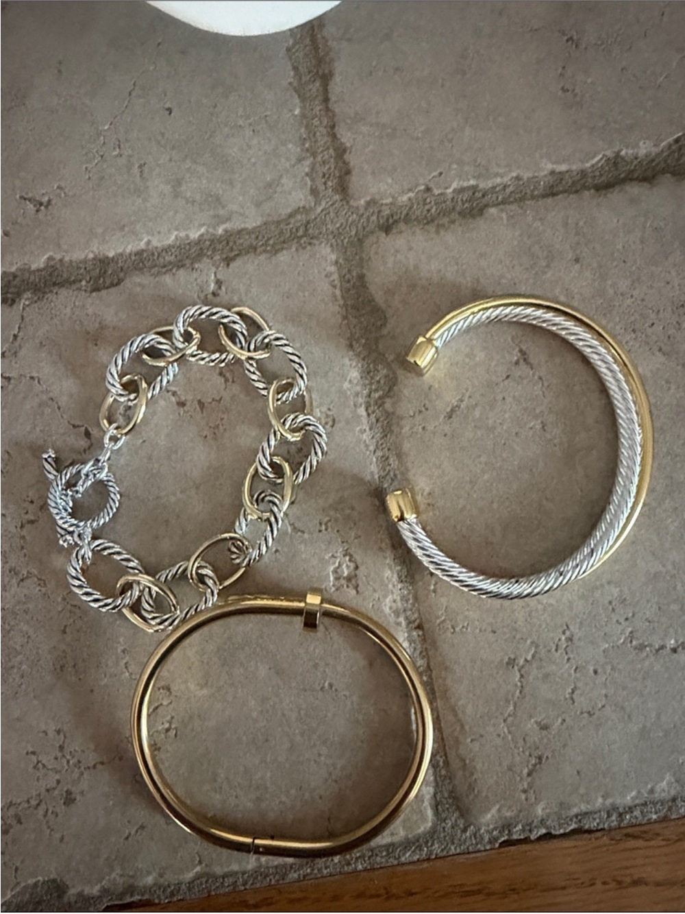Mixed Metal Women’s Bracelet Set - Gold & Silver